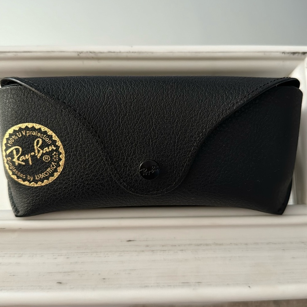 Ray Ban Blue mirror aviators clear frame